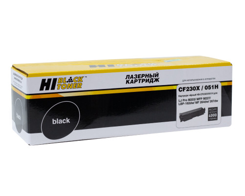 Тонер-картридж Hi-Black (HB-CF230X/051H) для HP LJ Pro M203/MFP M227/LBP162dw/MF 264dw/267dw, (4000 стр.) Тонер-картридж Hi-Black (HB-CF230X/051H) для HP LJ Pro M203/MFP M227/LBP162dw/MF 264dw/267dw, (4000 стр.)