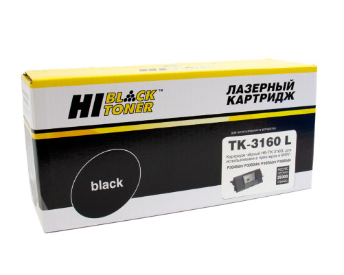 Тонер-картридж Hi-Black (HB-TK-3160L) для Kyocera P3045dn/P3050dn/P3055dn, (25000 стр.) с чипом (увелич. ресурс) Тонер-картридж Hi-Black (HB-TK-3160L) для Kyocera P3045dn/P3050dn/P3055dn, (25000 стр.) с чипом (увелич. ресурс)