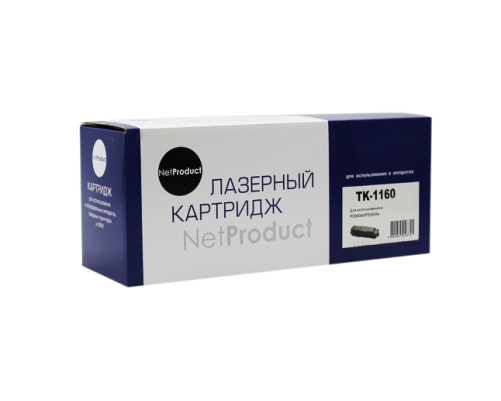 Тонер-картридж NetProduct (N-TK-1160) для Kyocera P2040dn/P2040dw, (7200 стр.) с чипом