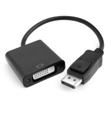 Переходник 0.20m Active DisplayPort/DVI v1.2 20M/25+4F + DAC (видео чип конвертера)  GCR-ADP2MDVI, черный