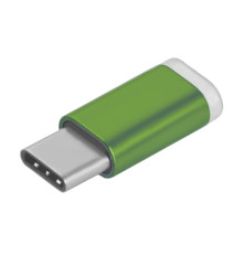 Переходник USB Type C на micro USB 2.0, M/F, Greenconnect, зелёный, GCR-UC3U2MF-Green