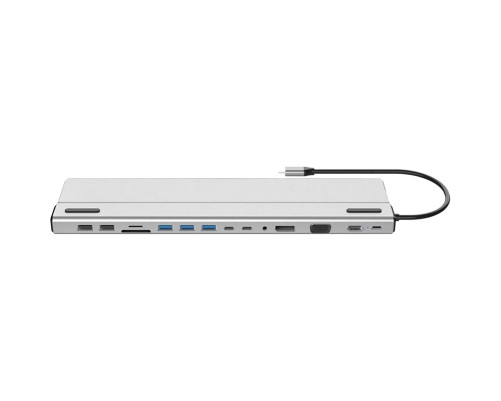 Адаптер TypeC -->3*USB3.0+2*USB2.0+VGA+RJ45+SD+TF+AUD+HDMI+DP+2*USB3.1 Data+PD<CU4703>