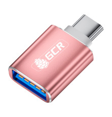 Переходник USB Type C на USB 3.0, M/AF, розовый, GCR-52300