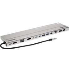 Адаптер TypeC -->3*USB3.0+2*USB2.0+VGA+RJ45+SD+TF+AUD+HDMI+DP+2*USB3.1 Data+PD<CU4703>