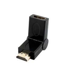 Адаптер переходник HDMI-HDMI GC- CV308 HDMI Тип А 19M AM / Тип А 19F AF 180 град, золотой разъем, пакет