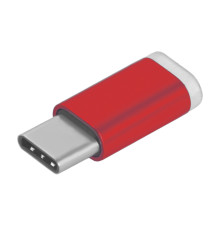 Переходник USB Type C на micro USB 2.0, M/F, Greenconnect, красный, GCR-UC3U2MF-Red