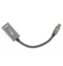 Адаптер miniDP --> HDMI-F 0.15м , оплетка, 4K@60Hz, Telecom (TA565)