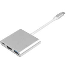 Переходник USB Type C , M/F+HDMI F+USB 3.0 F