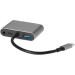 Адаптер USB Type-Cm-->VGA, HDMI 4k*30Hz, USB3.0, PD, Audio, iOpen (Aopen/Qust)<ACU4511>