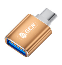 Переходник USB Type C на USB 3.0, M/AF, золотой, GCR-52301