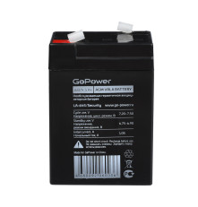 Аккумулятор свинцово-кислотный GoPower LA-645/security 6V 4.5Ah (1/20)