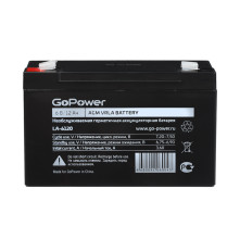 Аккумулятор свинцово-кислотный GoPower LA-6120 6V 12Ah (1/10)