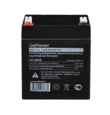 Аккумулятор свинцово-кислотный GoPower LA-1245 12V 4.5Ah (1/10)