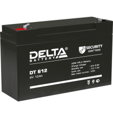 Аккумулятор свинцово-кислотный DELTA серия DT, DT 612, напряжение 6В, емкость 12Ач 