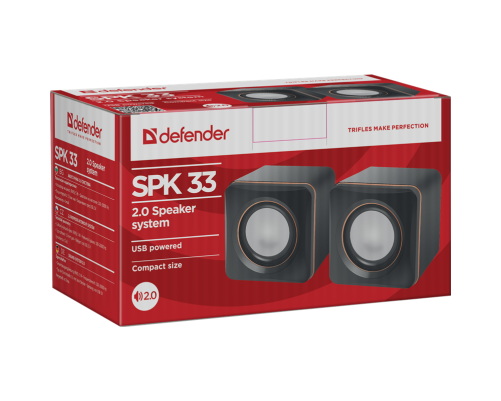 Акустическая система Defender SPK 33 2.0, 5 Вт, питание от USB