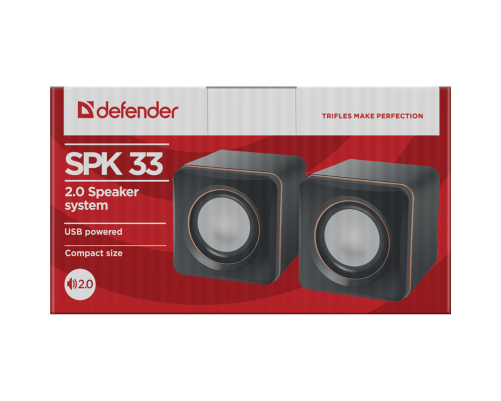 Акустическая система Defender SPK 33 2.0, 5 Вт, питание от USB