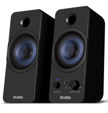 Акустическая система SVEN 431, 2.0, 2x3 Вт, чёрный, USB, Bluetooth