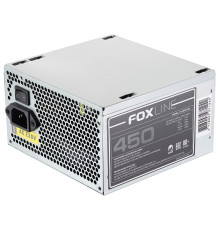 Блок питания 450 Вт Foxline FL450S-80, ATX, APFC, 120FAN, CPU 4+4  pin, MB 24pin, 5xSATA, 2xPATA, 1xFDD, 1xPCI-E 6pin, 80+