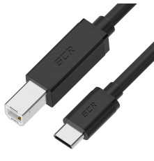 Кабель 1.5m TypeC / USB 2.0 BM, черный, GCR-55250