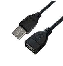 Кабель-удлинитель 1.8m USB 2.0, AM/AF, черный