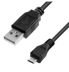 Кабель1.0m USB 2.0, AM/microB 5pin, черный