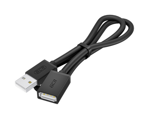 Кабель-удлинитель 1.0m USB 2.0 AM/AF, черный, GCR-55069