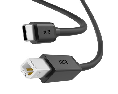 Кабель 0.5m TypeC / USB 2.0 BM, черный, GCR-55249