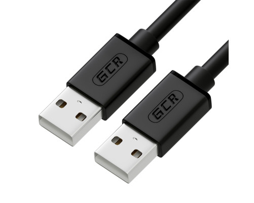 Кабель 0.15m USB 2.0, AM/AM, черный, 28/28 AWG, экран, армированный, морозостойкий