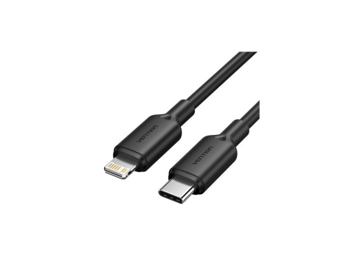 Кабель Vention USB 2.0 CM/Lightning 8M для iPad/iPhone 3A - 1м. Черный