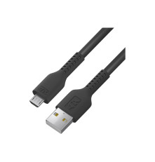 Кабель 0.5m MicroUSB, черный, черный ПВХ