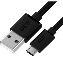 Кабель 1.0m MicroUSB, черный, быстрая зарядка, 28/24 AWG, GCR-53606