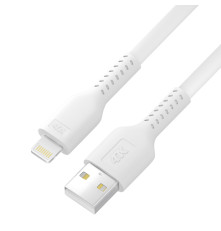 Кабель 1.0m USB AM/Lightning - поддержка всех iOS, MFi, белый, 4PH-R90072