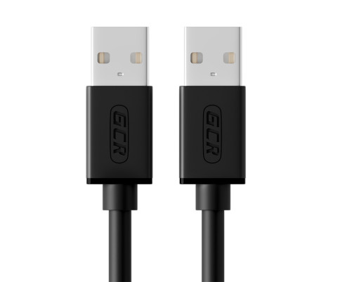 Кабель 0.15m USB 2.0, AM/AM, черный, 28/28 AWG, экран, армированный, морозостойкий