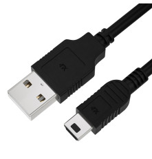 Кабель 1.0m USB AM/mini, черный, 4PH-R90117