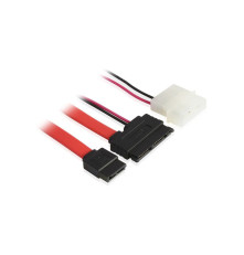 Комплект SATA-кабелей micro SATA 16pin AM / SATAII до 3Gbps 7pin AF / Molex 4pin AM, 0.5 м, Greenconnect