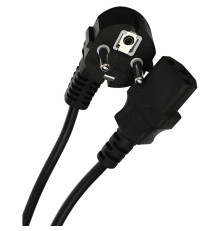 Кабель питания 220V ( угловая Евровилка) <VDE> 3G*0,5mm2 VCOM <CE021-CU0.5-1.8> , 1.8м