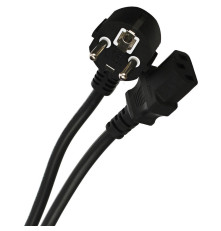 Кабель питания 220V ( угловая Евровилка) <VDE> 3G*1.5mm2 VCOM <CE021-CU1.5-1.8> , 1,8м