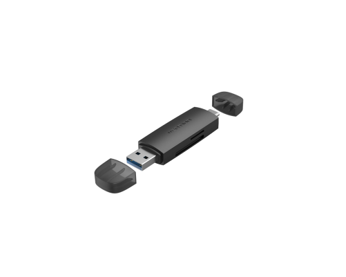 Картридер Vention USB 3.0 A+C (SD+TF) Черный