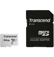 Карта памяти microSD Transcend 64GB Class 10 UHS-I U1 R95 с адаптером