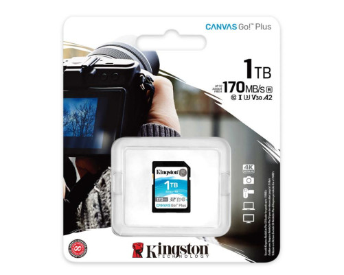 Карта памяти Kingston 1TB SDXC Canvas Go Plus 170R C10 UHS-I U3 V30