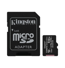 Карта памяти Kingston 512GB microSDXC Canvas Select Plus 100R A1 C10 Card + Adapter