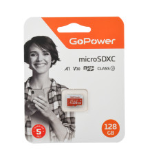 Карта памяти microSD GoPower 128GB Class10 UHS-I U3 V30 без адаптера