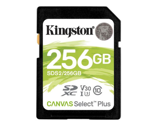 Карта памяти Kingston 256GB SDXC Canvas Select Plus 100R C10 UHS-I U3 V30