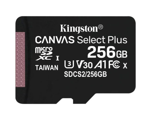 Карта памяти Kingston 256GB microSDXC Canvas Select Plus 100R A1 C10 Single Pack w/o Adapter