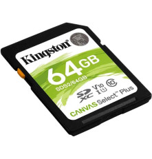 Карта памяти Kingston 64GB SDXC Canvas Select Plus 100R C10 UHS-I U1 V10/ Kingston 64GB SDXC Canvas Select Plus 100R C10 UHS-I U1 V10