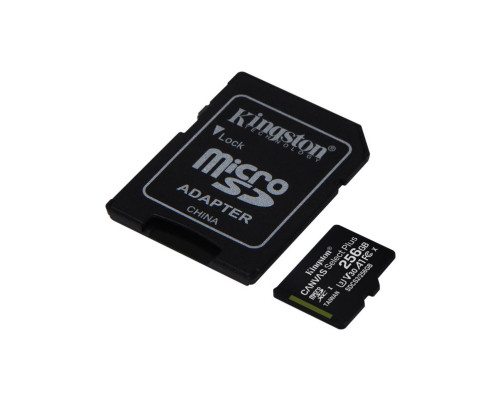 Карта памяти Kingston 256GB microSDXC Canvas Select Plus 100R A1 C10 Card + Adapter