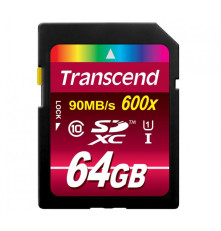 Карта памяти SD Transcend 64GB Class10 UHS-I, 600X (MLC inside)