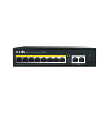 Коммутатор Netis P110GH (L2) 8x100Мбит/с 2x1Гбит/с 1SFP 8PoE 8PoE+ 120W неуправляемый