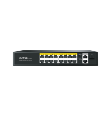 Коммутатор Netis P116GH (L2) 16x100Мбит/с 2x1Гбит/с 1SFP 16PoE 16PoE+ 240W неуправляемый