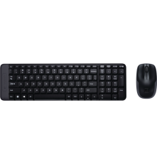 Комплект (клавиатура/мышь) беспроводной Logitech MK220 (USB, FM, keyboard:2xAAA, mouse:optical, 1000dpi, 3btn+Roll, 1xAA) Retail